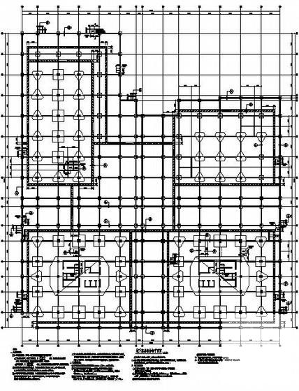 22层框剪结构下部地下车库结构设计方案CAD施工图纸 - 1