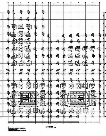 22层框剪结构下部地下车库结构设计方案CAD施工图纸 - 2