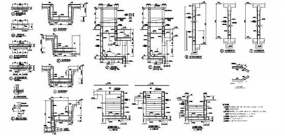 22层框剪结构下部地下车库结构设计方案CAD施工图纸 - 3