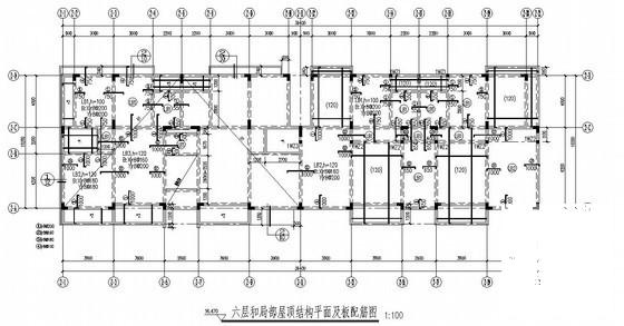 6层框架结构桩基础商住楼结构CAD施工图纸（6度抗震） - 2