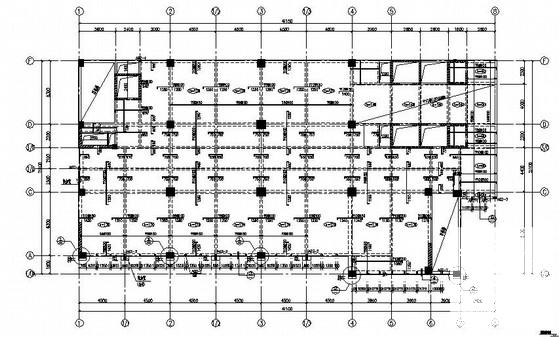 12层筏型基础框架酒店结构CAD施工图纸（7度抗震）(板配筋图) - 2