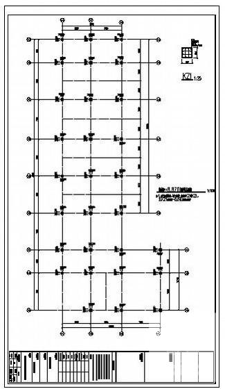 4层框架商铺结构设计方案CAD施工图纸(平面布置图) - 2