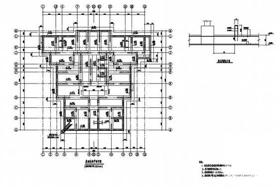 26层剪力墙住宅楼结构设计CAD图纸(基础梁配筋) - 2