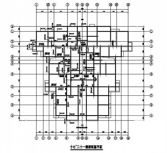 26层剪力墙住宅楼结构设计CAD图纸(基础梁配筋) - 4