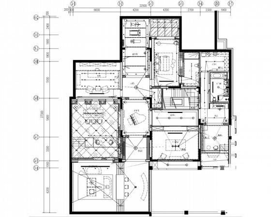 2层别墅建筑装修电气CAD施工图纸 - 1