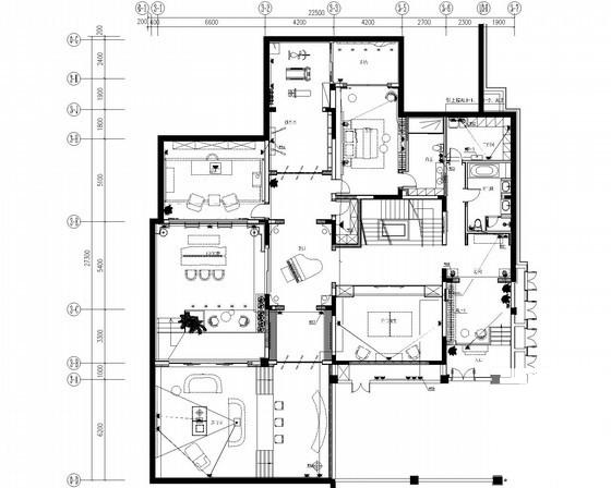 2层别墅建筑装修电气CAD施工图纸 - 2