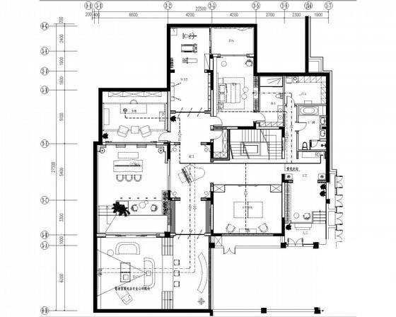 2层别墅建筑装修电气CAD施工图纸 - 3
