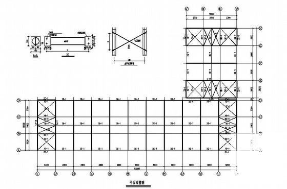 16-30米L型钢结构厂房部分结构设计图纸(平面布置图) - 2
