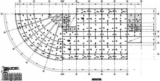 3层框架结构住宅楼结构设计CAD施工图纸(平面布置图) - 1