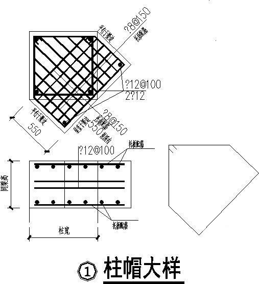 3层框架结构住宅楼结构设计CAD施工图纸(平面布置图) - 4