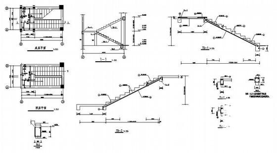4层框架高中实验楼结构设计图纸(平面布置图) - 4
