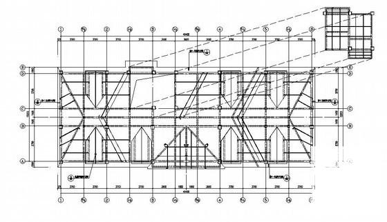 桩基础框架卫生院结构CAD施工图纸(平面布置图) - 3