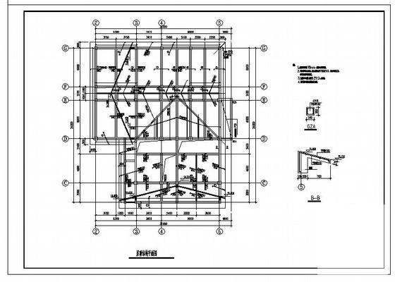 3层休闲中心框架结构设计方案CAD施工图纸 - 3