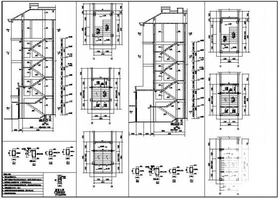 6层筏形基础框架住宅楼结构CAD施工图纸 - 3