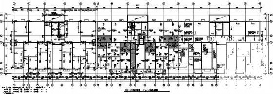 33层筏形基础剪力墙住宅楼结构CAD施工图纸（地下1层） - 2
