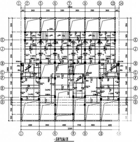 3层框架独立基础别墅结构CAD施工图纸 - 1