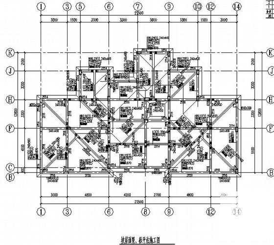 3层框架独立基础别墅结构CAD施工图纸 - 3