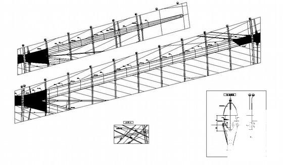 火车站站房钢结构CAD施工图纸（7度抗震）(平面布置图) - 1