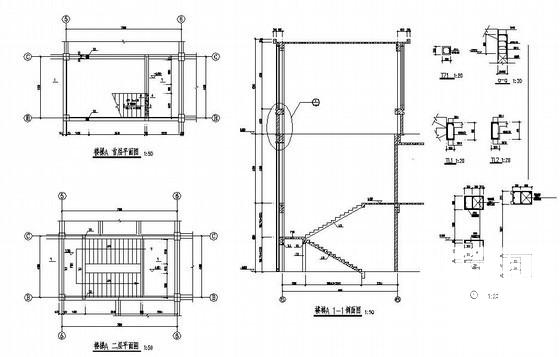 溧阳市2层框架综合楼结构设计CAD图纸（PKPM模型）(基础平面图) - 4