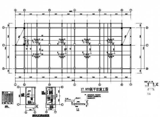 5层条形基础框架办公楼结构CAD施工图纸（6度抗震）(梁平法配筋图) - 3