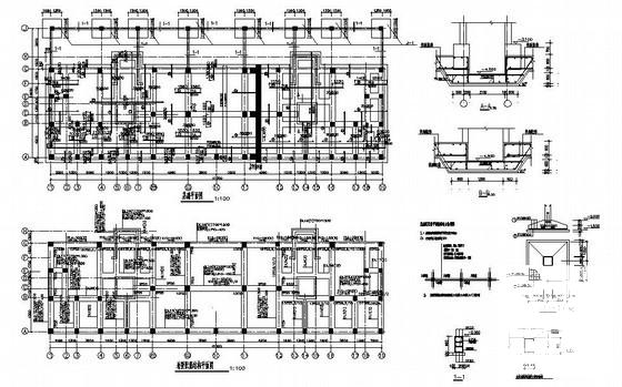 11层条形基础框剪住宅楼结构CAD施工图纸（8度抗震） - 1