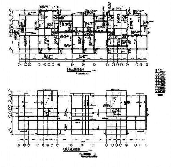 11层条形基础框剪住宅楼结构CAD施工图纸（8度抗震） - 3