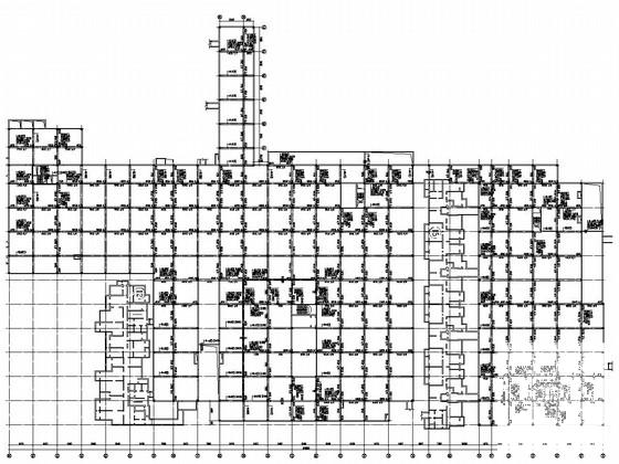 两层筏形基础框剪结构地下室结构CAD施工图纸 - 2