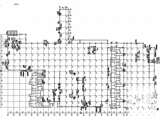 两层筏形基础框剪结构地下室结构CAD施工图纸 - 4