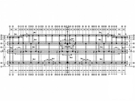 4层异形柱框架结构洋房结构CAD施工图纸（7度抗震）(基础平面图) - 1