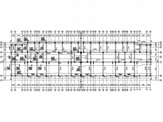 4层异形柱框架结构洋房结构CAD施工图纸（7度抗震）(基础平面图) - 2