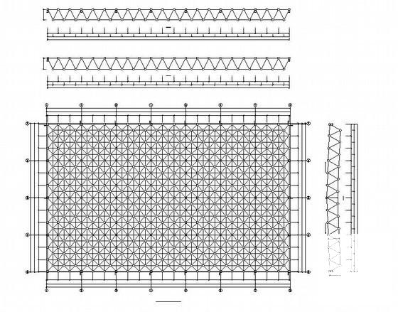 高校3层操场结构CAD施工图纸（7度抗震）(基础平面布置) - 4