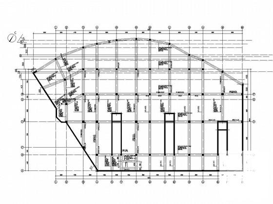 6层桩基础框剪结构酒店结构CAD施工图纸（8度抗震） - 1