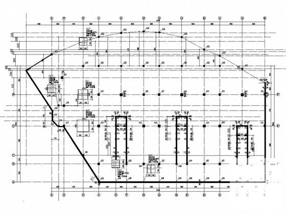 6层桩基础框剪结构酒店结构CAD施工图纸（8度抗震） - 3