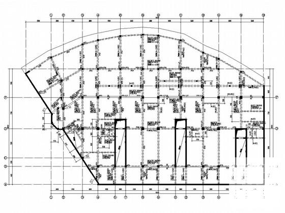 6层桩基础框剪结构酒店结构CAD施工图纸（8度抗震） - 4