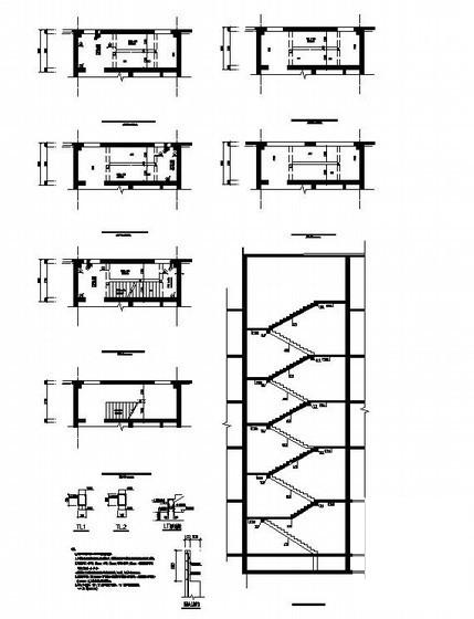 13层框剪办公楼结构设计CAD施工图纸(梁配筋图) - 1