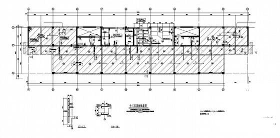 13层框剪办公楼结构设计CAD施工图纸(梁配筋图) - 3