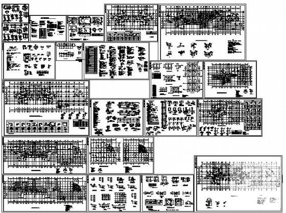 短肢剪力墙综合楼结构设计方案图纸(地下室底板) - 1