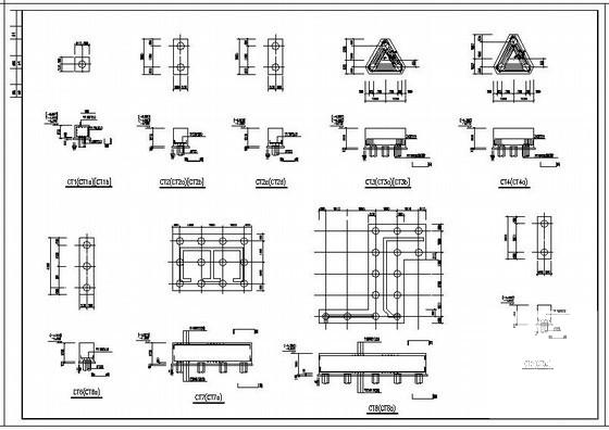 短肢剪力墙综合楼结构设计方案图纸(地下室底板) - 4