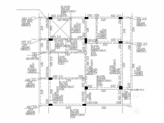 6层桩基础框架结构私人住宅楼结构CAD施工图纸（7度抗震）(钢筋混凝土) - 2