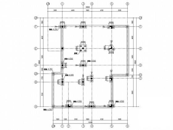 两层桩基础框架结构商业住宅楼结构CAD施工图纸（7度抗震） - 1