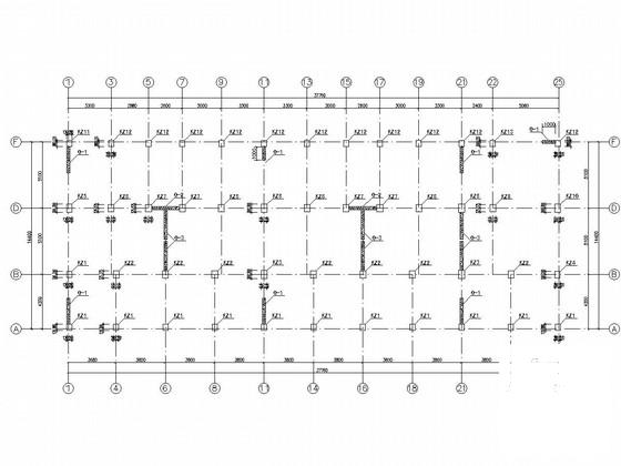 7层砌体结构住宅楼结构CAD施工图纸（6度抗震）(基础平面图) - 2