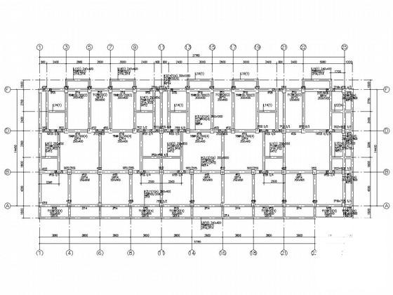 7层砌体结构住宅楼结构CAD施工图纸（6度抗震）(基础平面图) - 3