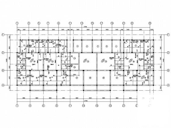 7层砌体结构住宅楼结构CAD施工图纸（6度抗震）(基础平面图) - 4