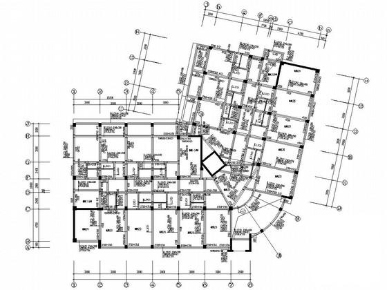 9层框剪结构桩基础酒店结构CAD施工图纸（7度抗震） - 1