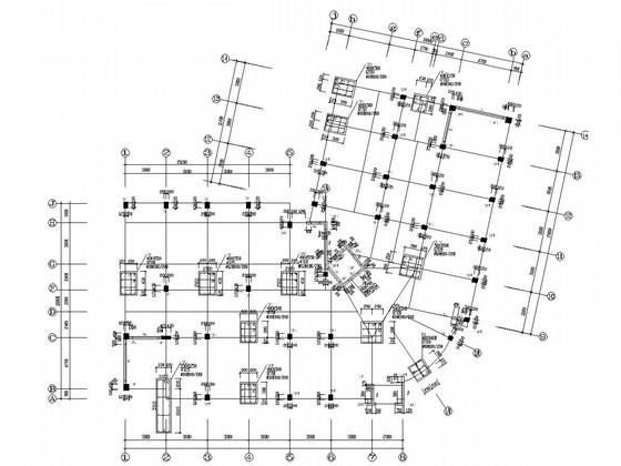 9层框剪结构桩基础酒店结构CAD施工图纸（7度抗震） - 2