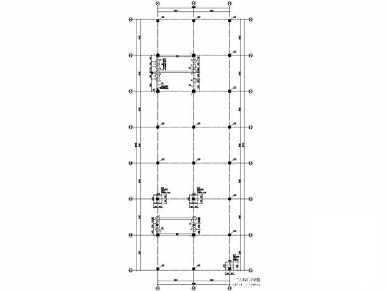 两层独立基础框剪结构商住楼结构CAD施工图纸（8度抗震） - 1