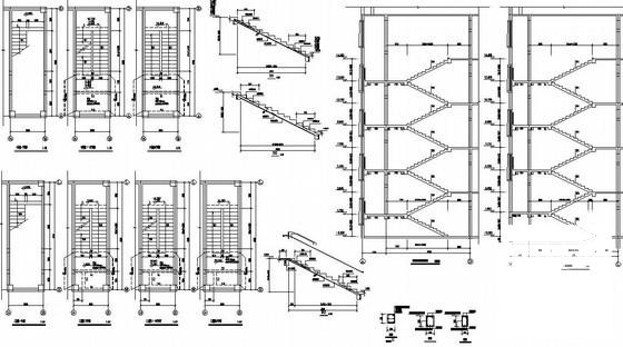 5层框架中学宿舍楼结构设计方案CAD图纸 - 4
