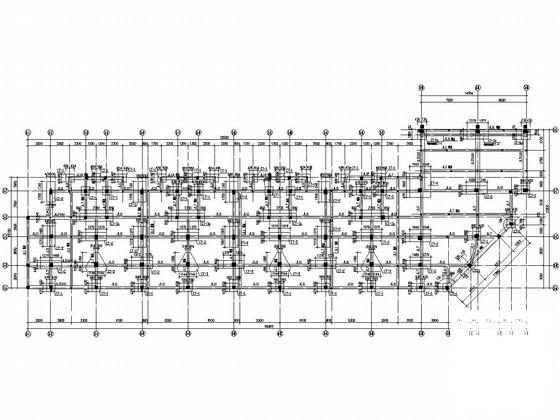 6层桩基础框架结构住宅楼结构CAD施工图纸（6度抗震） - 2