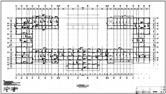 6层框架教学楼结构设计方案图纸(平面布置图) - 3
