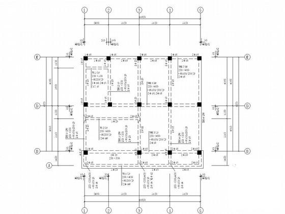 6层桩基础框剪结构商住楼结构CAD施工图纸（7度抗震） - 4